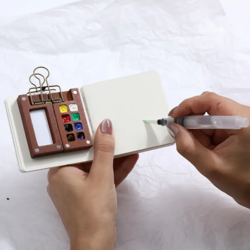 Watercolor Brush Pen - Portable Watercolor Set Travel Palette Sketchbook