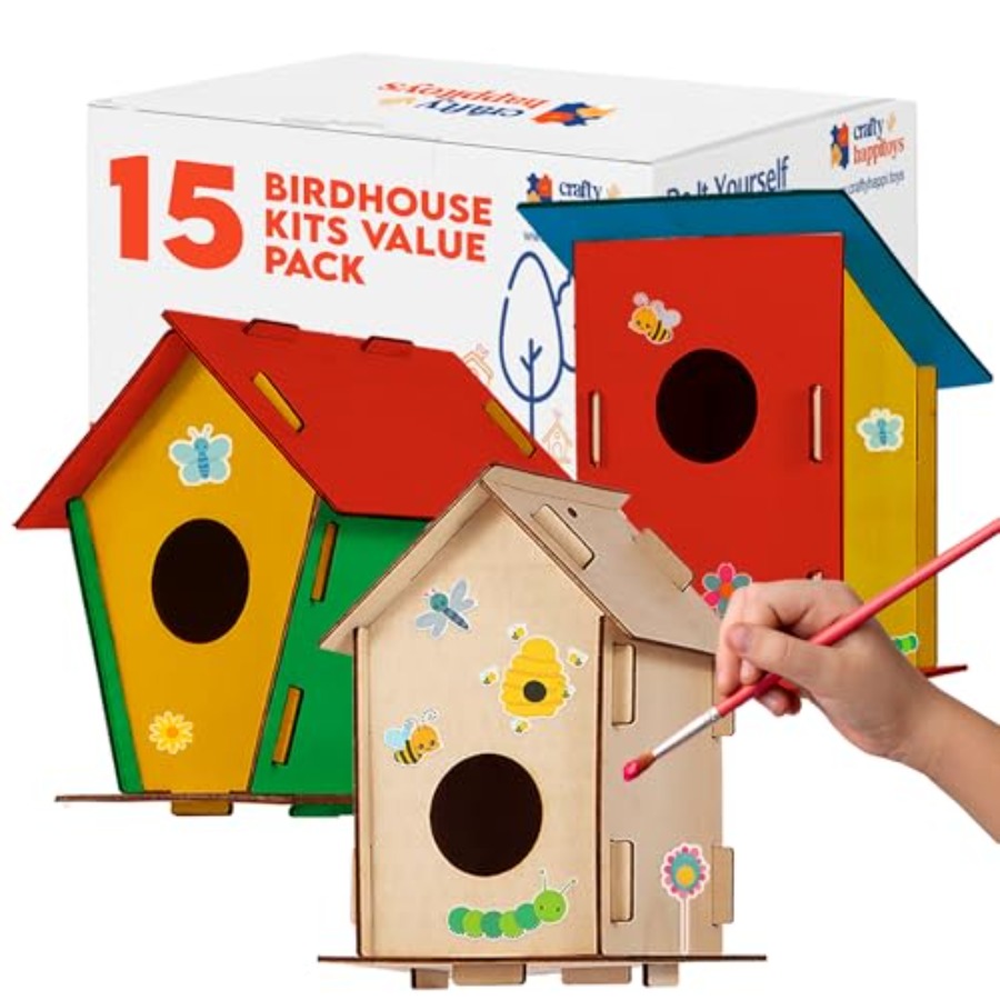 Art Craft Wood - Kit - Unfinished Wood Bird Houses