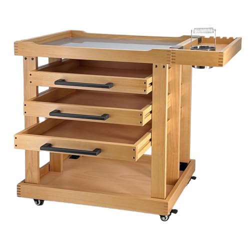 Art And Craft Studio - Solid Beech Wood 5-Tier Rolling Craft