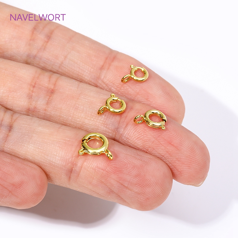 Art Craft Diy - 14K/18K Gold Plated Brass Spring Clasps,5/5.5/6/7mm