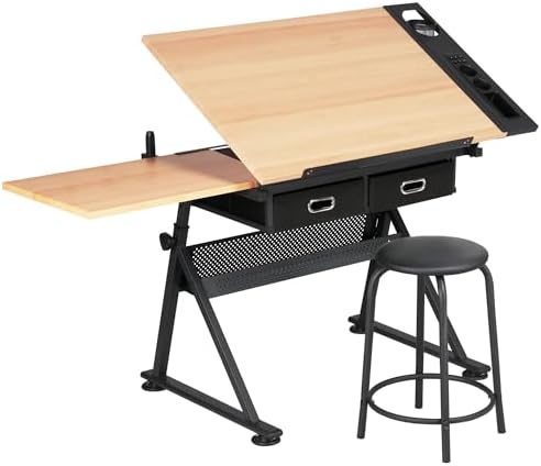 Art Craft Wood - Drafting Table for Artists, Height Adjustable