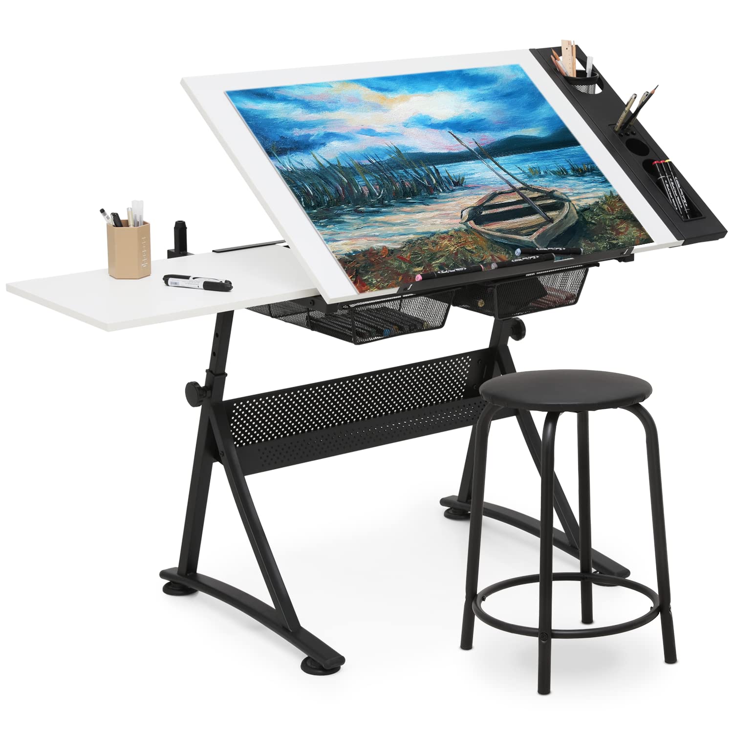 Art & Craft Paper For Kids - Art Deco Drafting Table, Height-Adjustable, Tiltable
