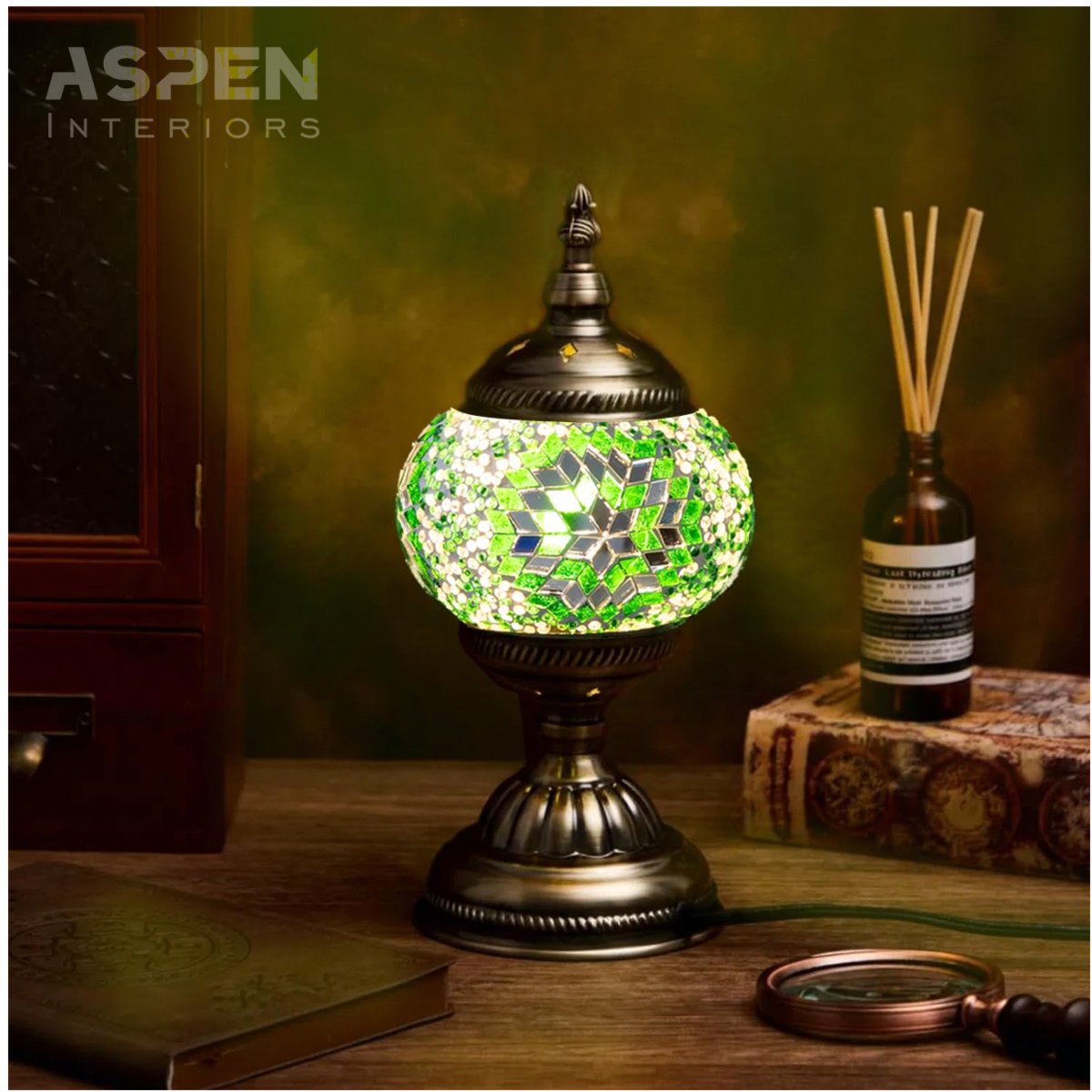 Art Craft Wire - DIY Colored Glass Mosaic Table Lamp