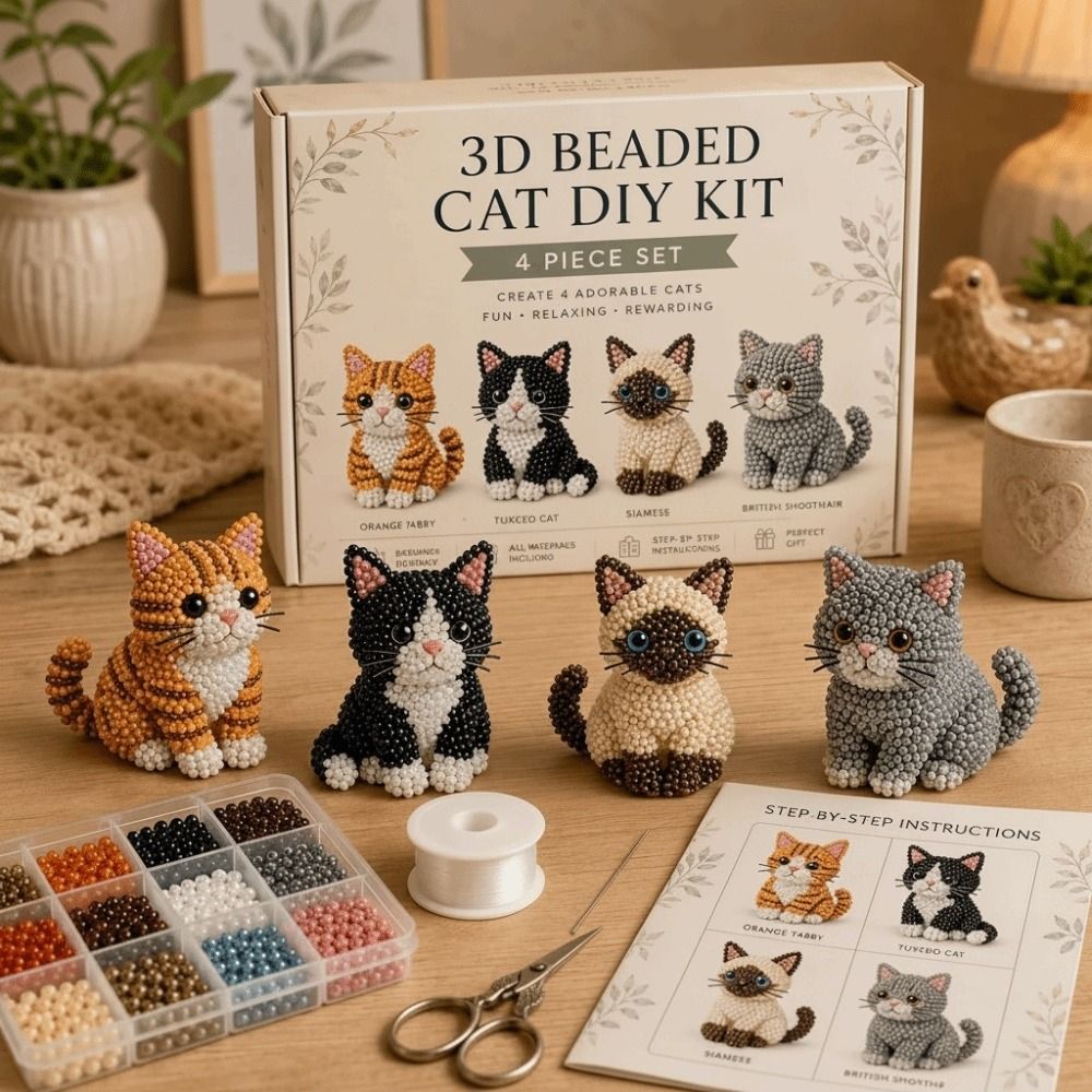 Art Craft And Design - Tiny Beads 3D Beaded Animal Kit