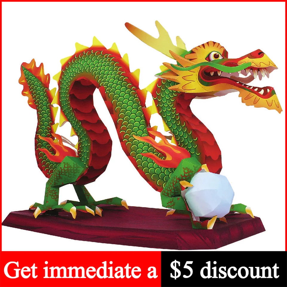 Art Craft Center - Chinese Dragon Loong Handmade Origami Art