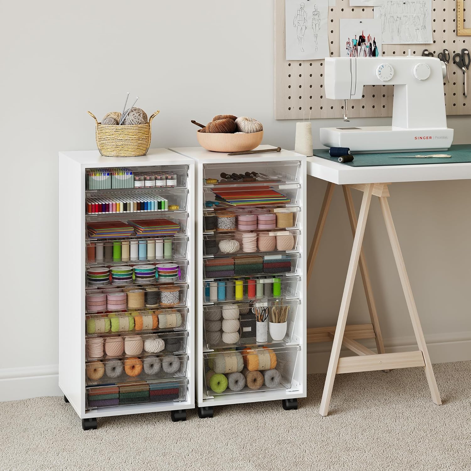 Storage Drawer Cart, Mobile Ca - Art Craft Wood recensie en prijs