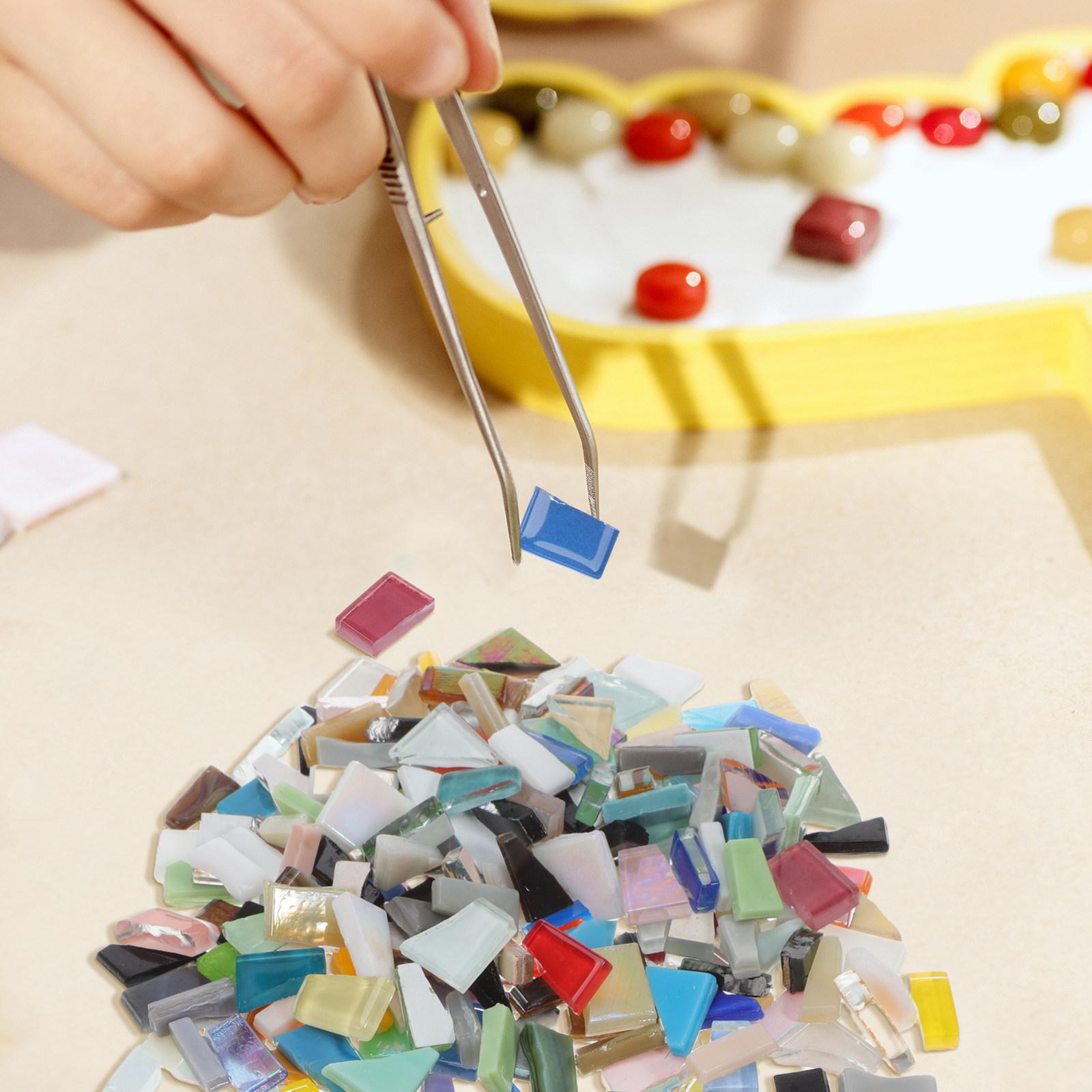 250G Glass Mosaic Pieces Irreg - Mosaic Tile Supply recensie en prijs