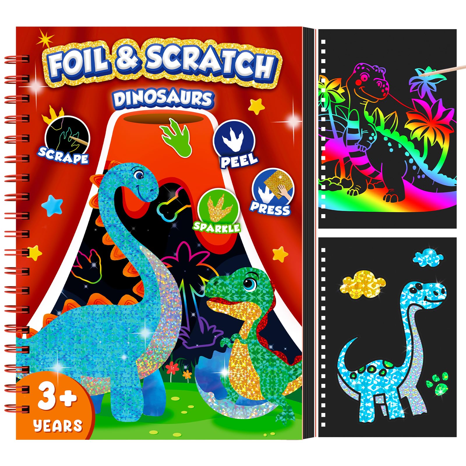 Dinosaur Scratch Art Book for  - Dinosaur And Craft recensie en prijs