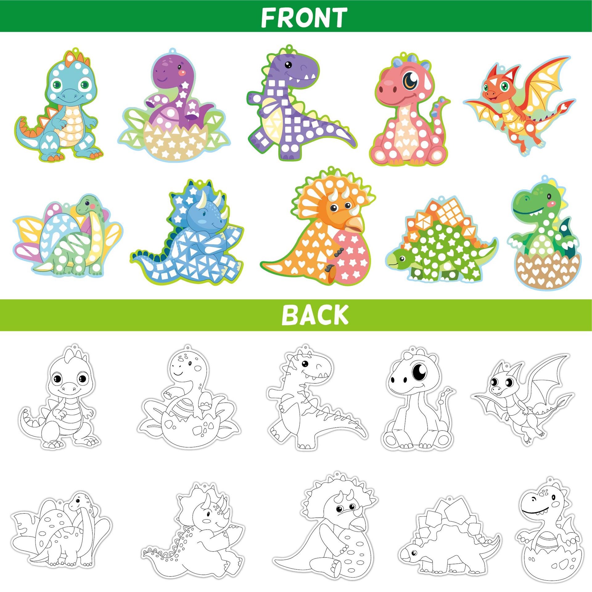 Dinosaur-Themed Mosaic Sticker - Dinosaur And Craft recensie en prijs