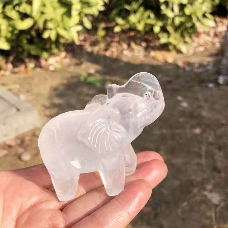 Natural Clear Quartz Elephant  - Art Craft Holiday recensie en prijs