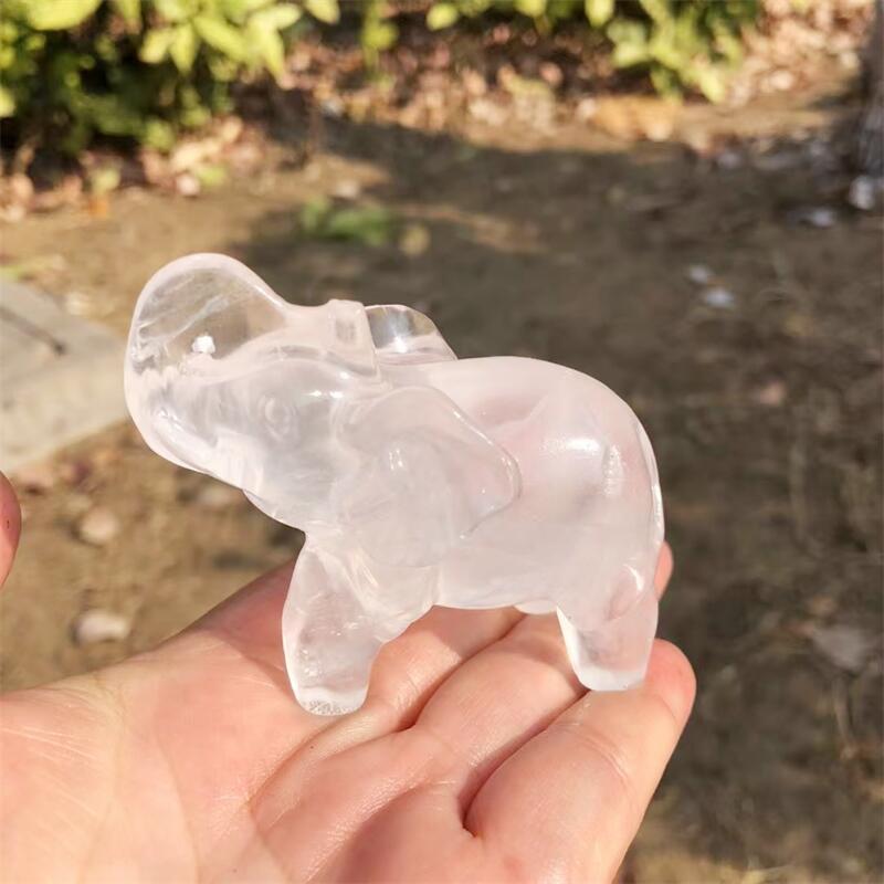 Natural Clear Quartz Elephant  - Art Craft Holiday recensie en prijs