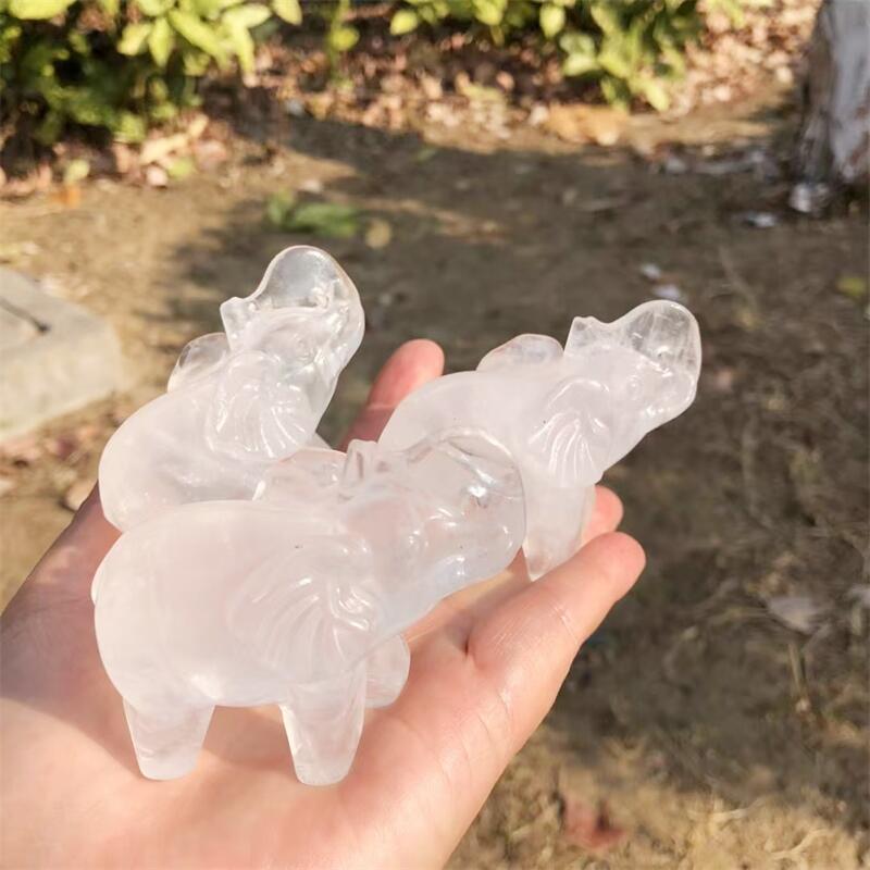 Natural Clear Quartz Elephant  - Art Craft Holiday recensie en prijs