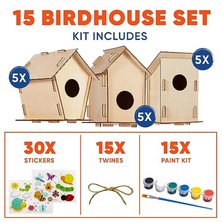 Kit - Unfinished Wood Bird Hou - Art Craft Wood recensie en prijs