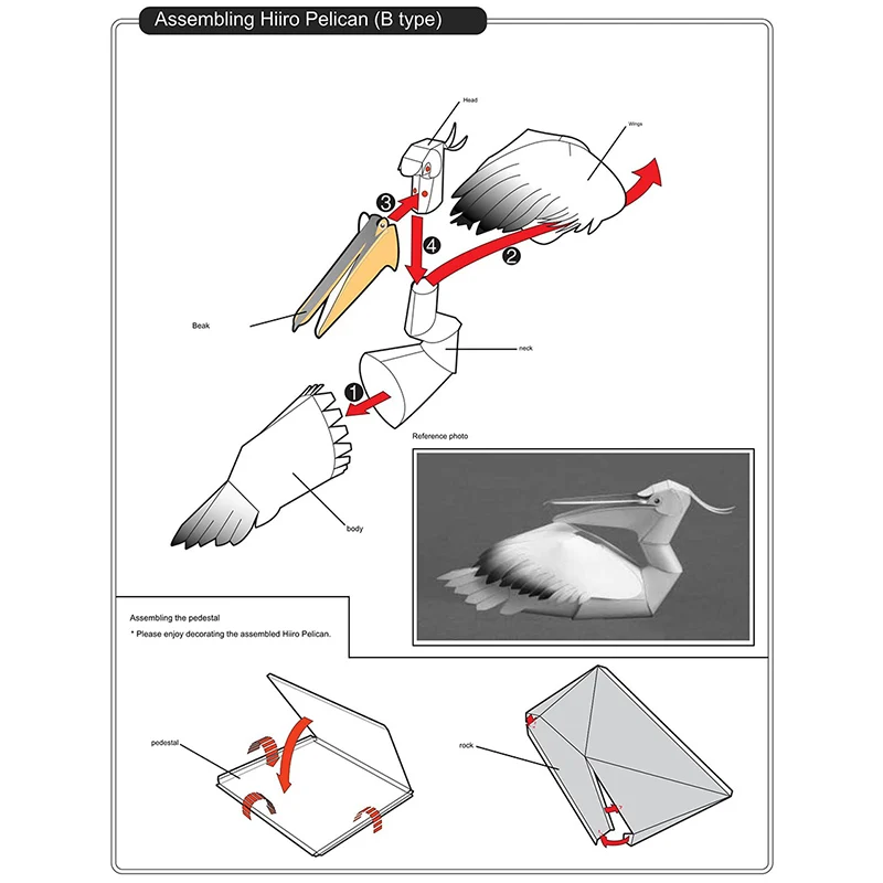 Dalmatian Pelican Origami Art  - Art Craft Center recensie en prijs