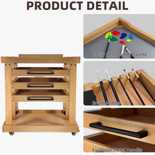 Solid Beech Wood 5-Tier Rollin - Art And Craft Studio recensie en prijs