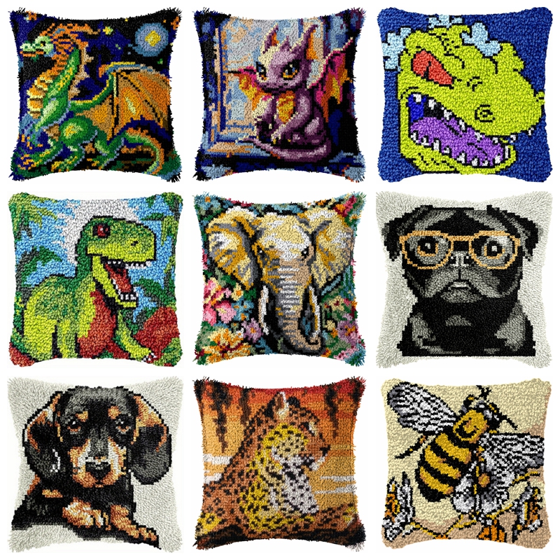 Dinosaur Latch Hook Pillow Kit - Dinosaur And Craft recensie en prijs