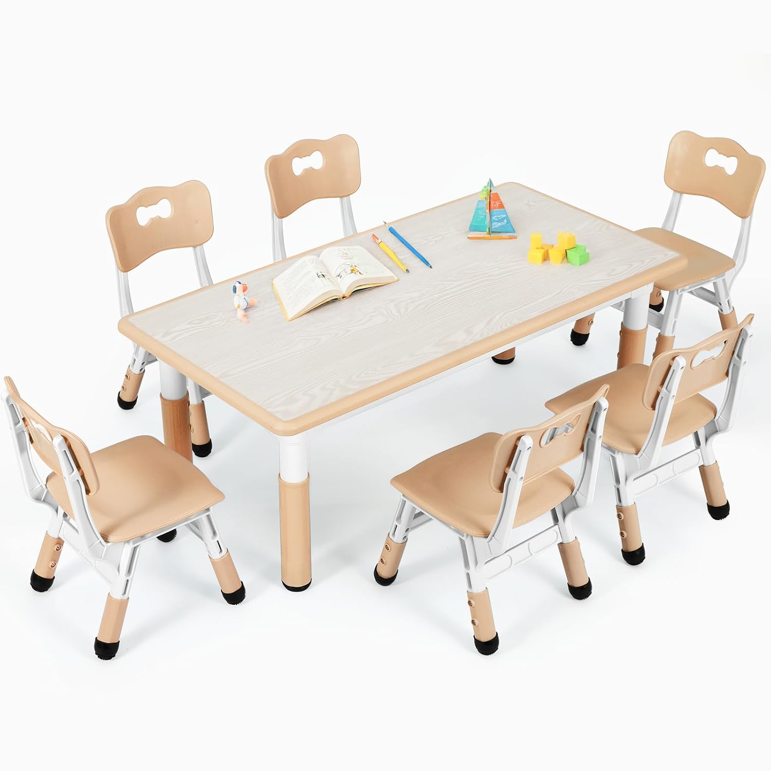 Kids Table and 6 Chairs Set, H - Art Craft Activities For Preschoolers recensie en prijs