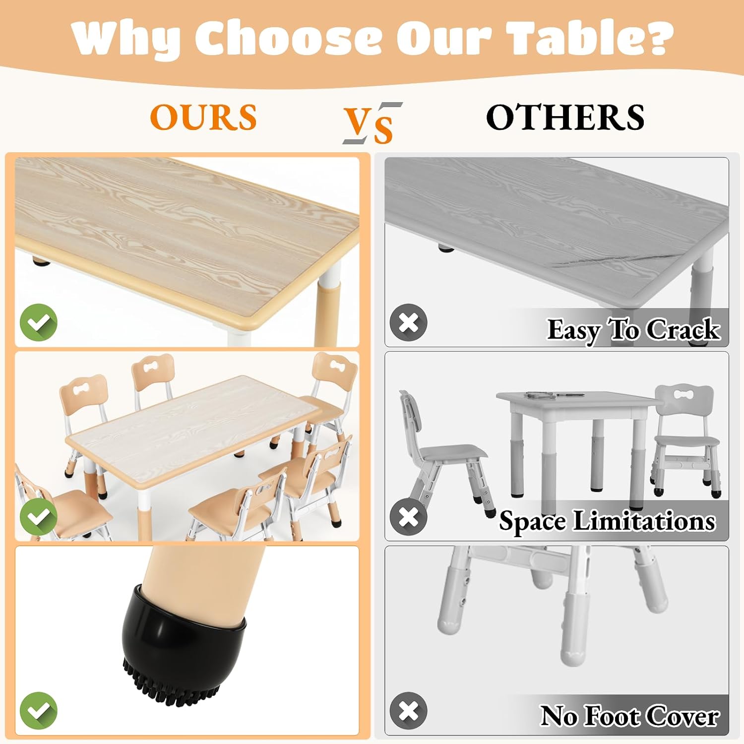 Kids Table and 6 Chairs Set, H - Art Craft Activities For Preschoolers recensie en prijs