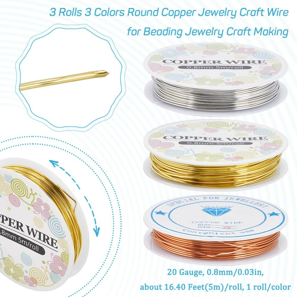 12.8M Copper Jewelry Wire 0.8m - Art Craft Wire recensie en prijs