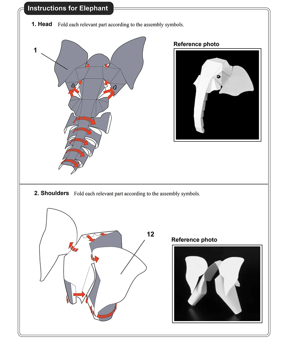 African Elephant Origami Art M - Art Craft Center recensie en prijs