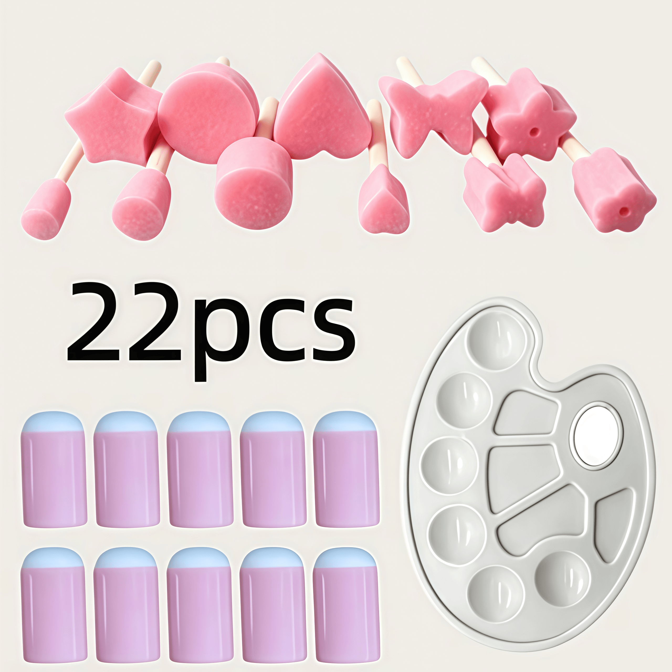 22Pcs Pink Sponge Stamp Brushe - Art And Craft Studio recensie en prijs