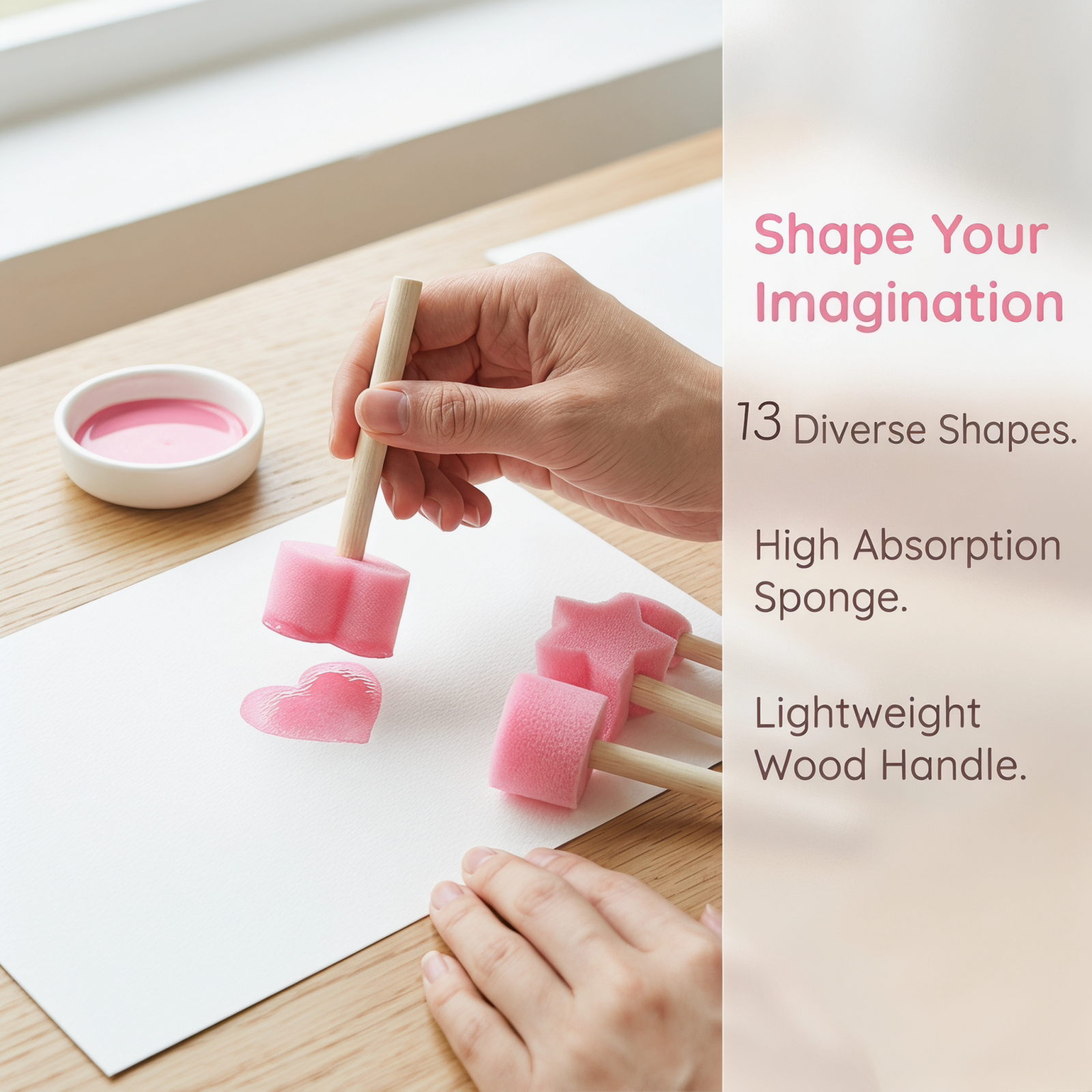 22Pcs Pink Sponge Stamp Brushe - Art And Craft Studio recensie en prijs