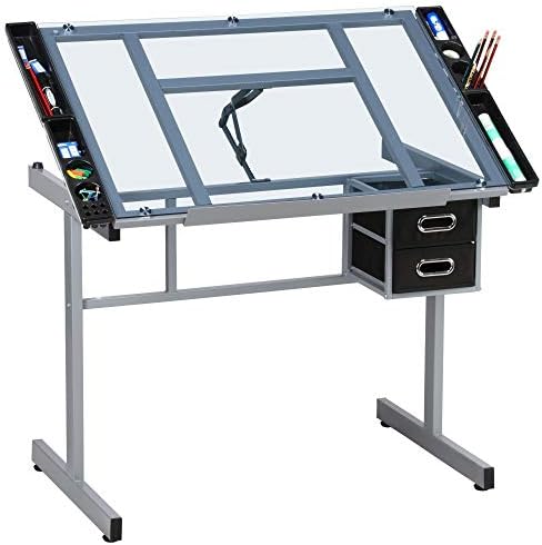 Drawing Desk Adjustable Glass  - Art Craft Wood recensie en prijs
