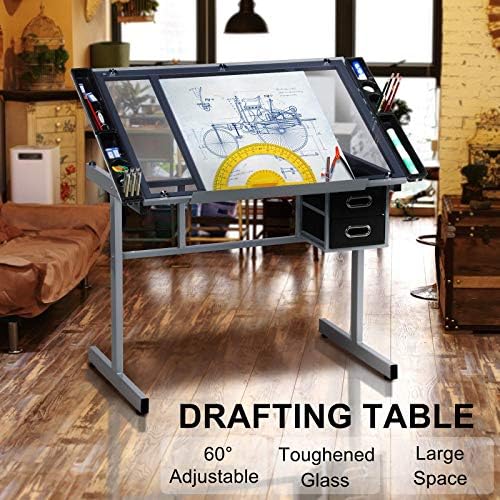 Drawing Desk Adjustable Glass  - Art Craft Wood recensie en prijs