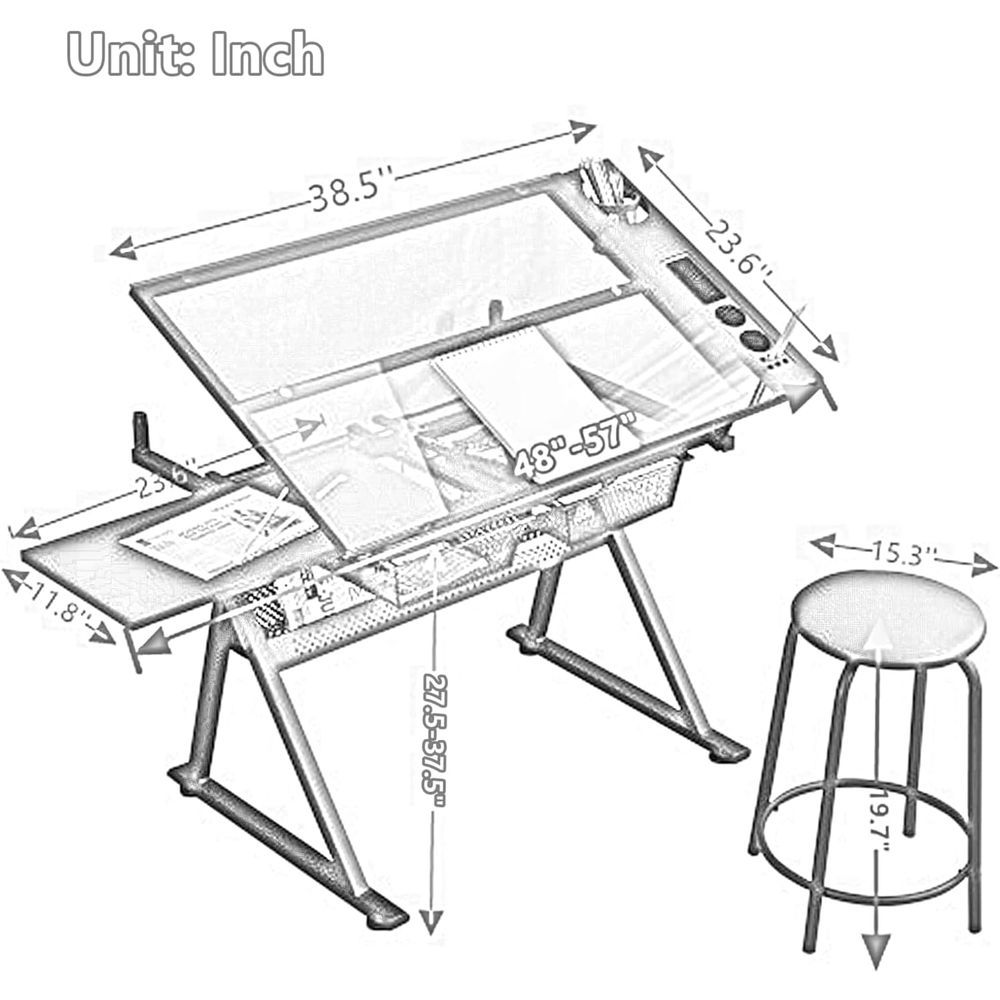 Adjustable Height Glass Art De - Art & Craft Paper For Kids recensie en prijs