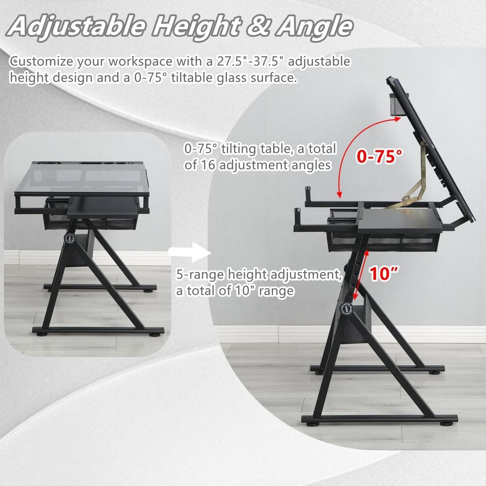 Adjustable Height Glass Art De - Art & Craft Paper For Kids recensie en prijs