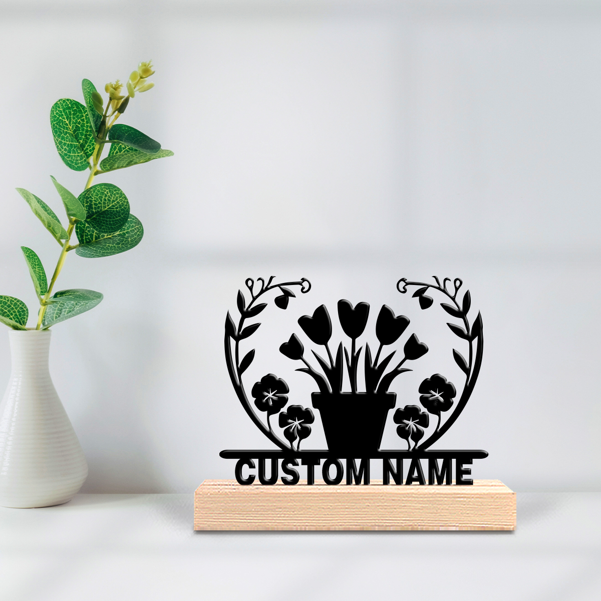 1pc flower grass Custom Text I - Art Craft Wood recensie en prijs