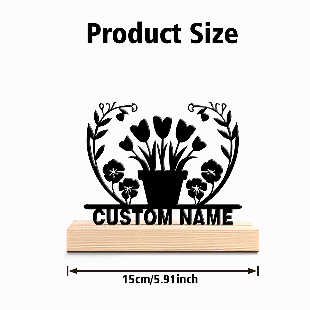 1pc flower grass Custom Text I - Art Craft Wood recensie en prijs