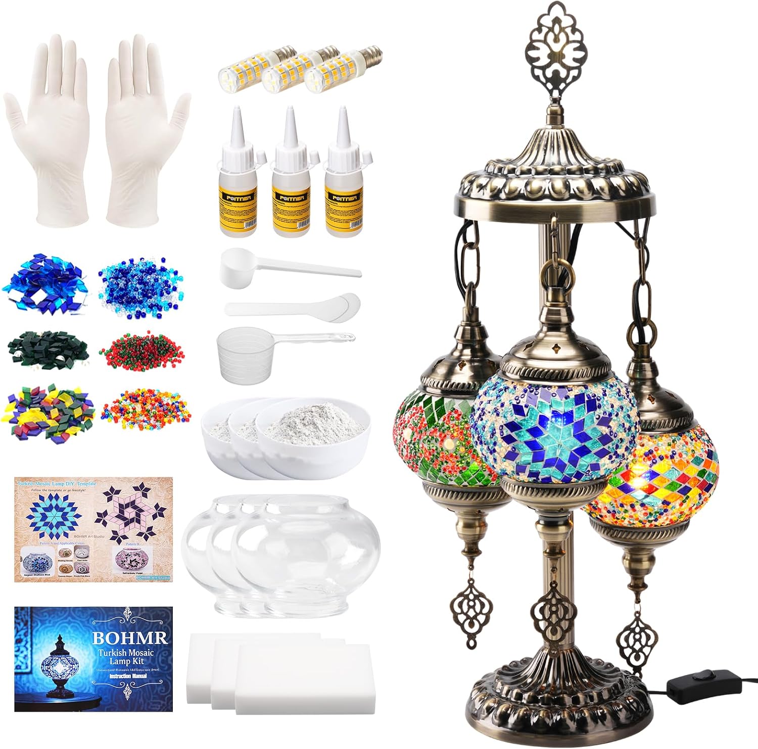DIY 3 Globe Turkish Mosaic Lam - Art Craft Us recensie en prijs