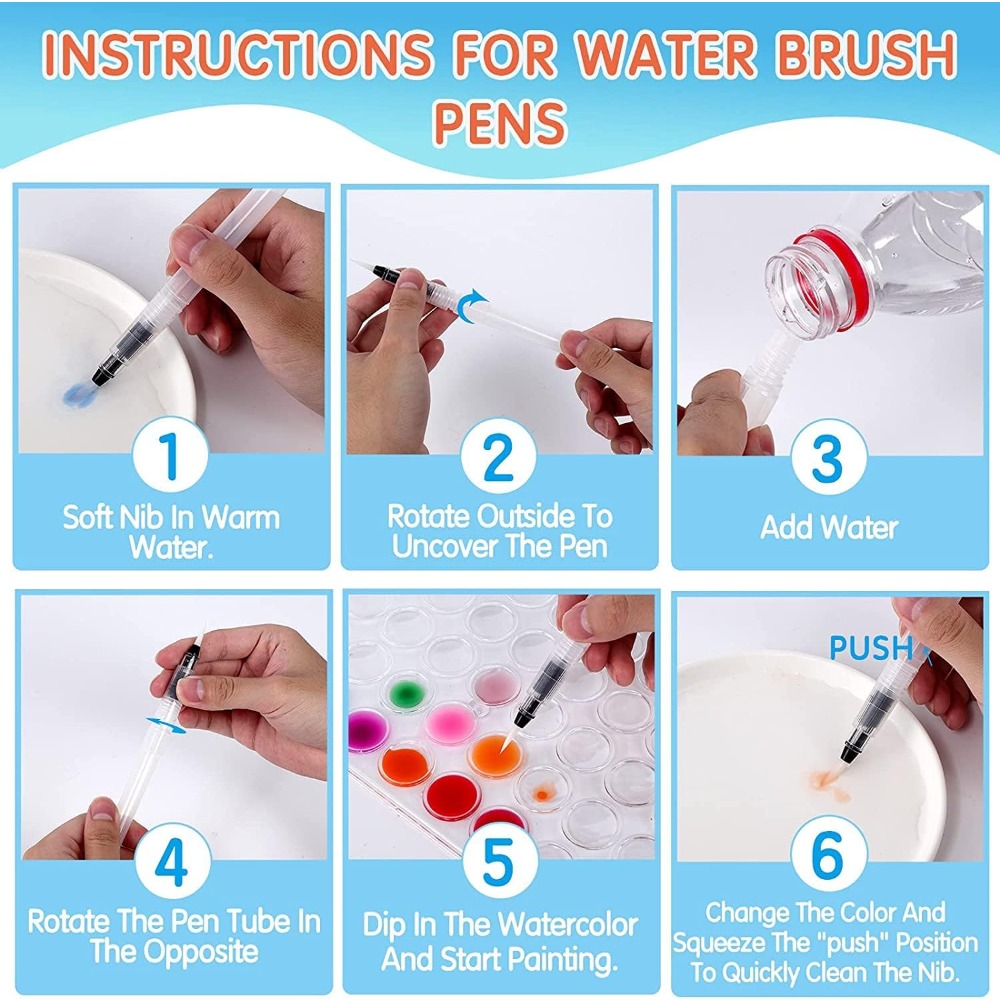Professional 48 Color Watercol - Watercolor Brush Pen recensie en prijs