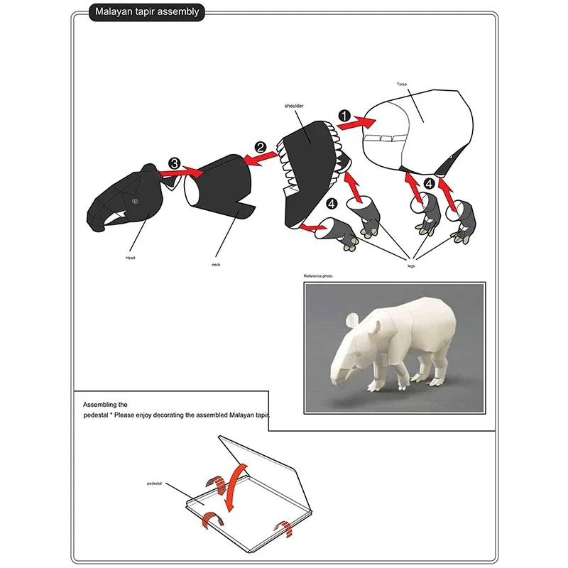 Malayan Tapir Origami Art Mini - Art Craft Center recensie en prijs