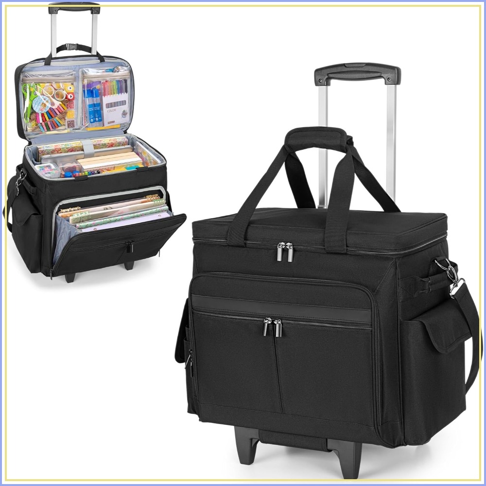 Rolling Scrapbook Tote with Ex - Art Craft Us recensie en prijs