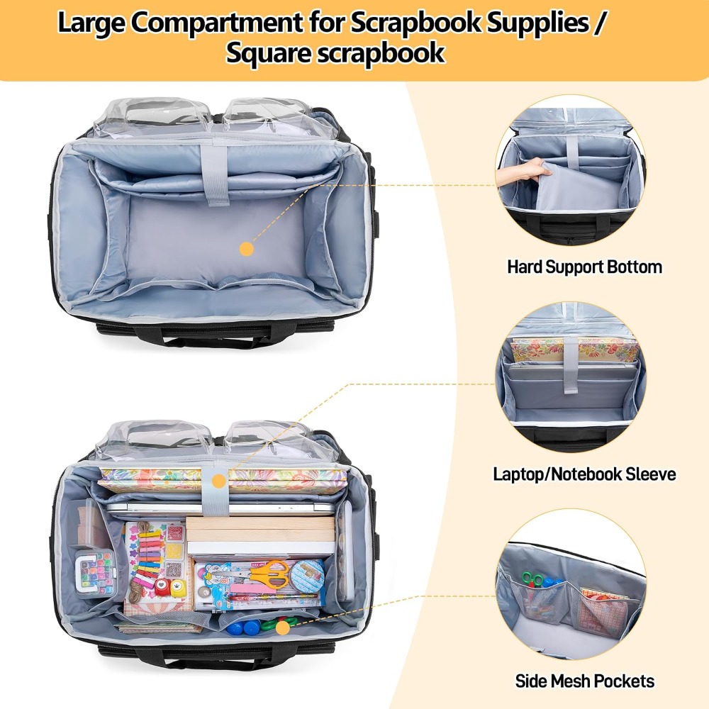 Rolling Scrapbook Tote with Ex - Art Craft Us recensie en prijs
