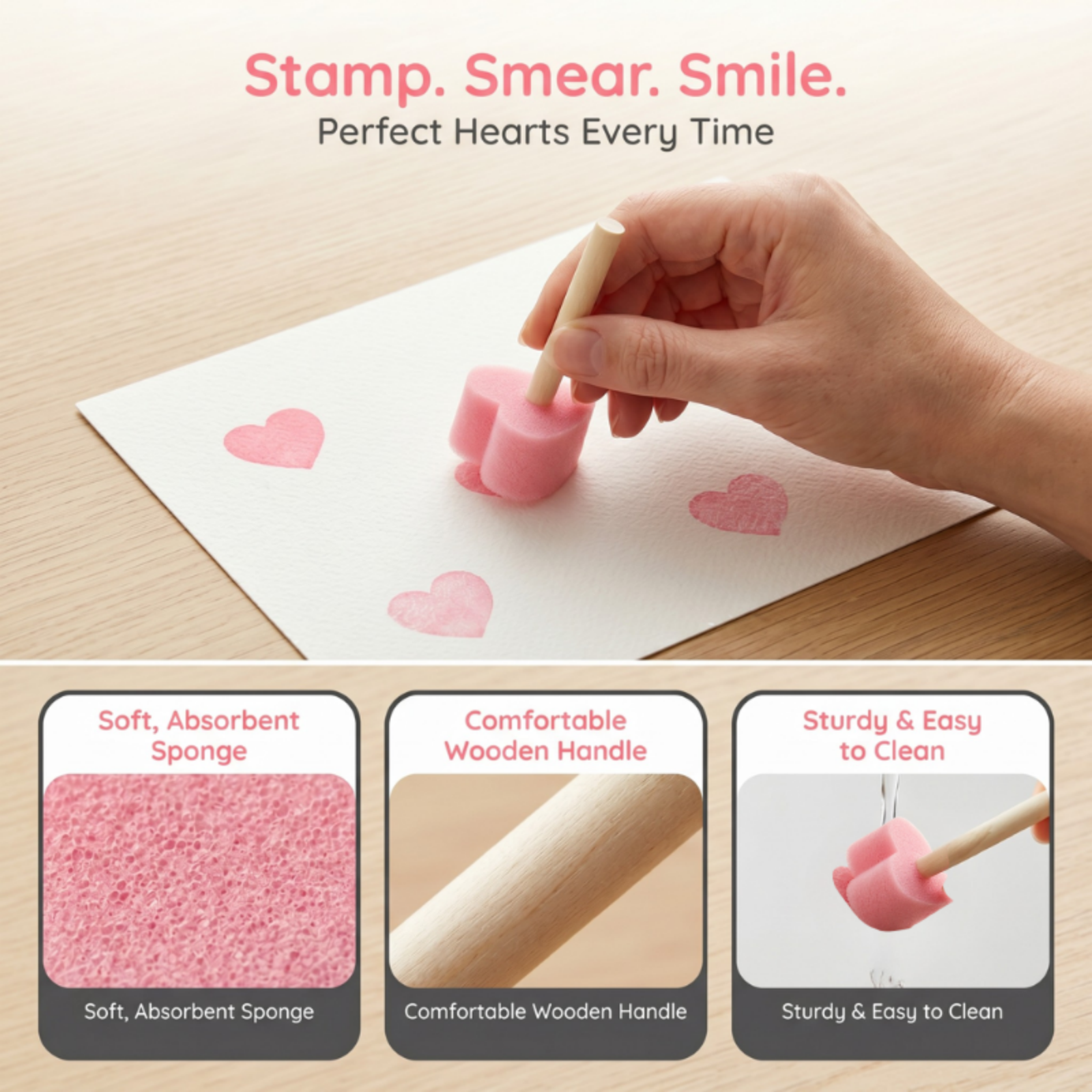 5/10pcs Heart Shape Sponge Lov - Art Craft Love recensie en prijs