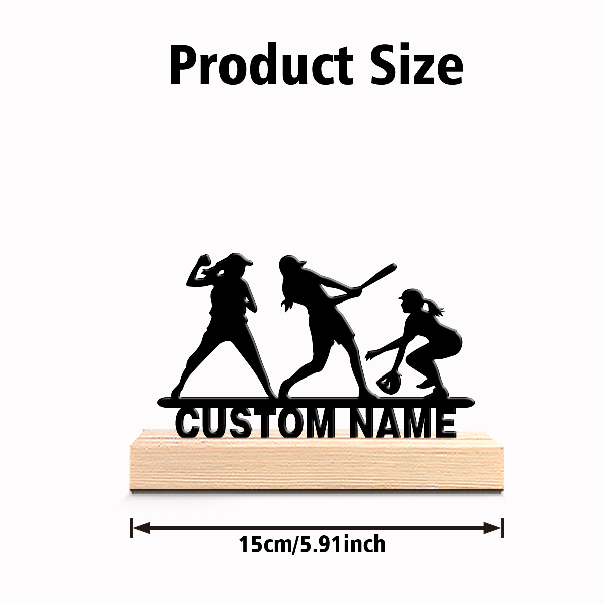 1pc Abstract baseball girl Cus - Art Craft Wood recensie en prijs