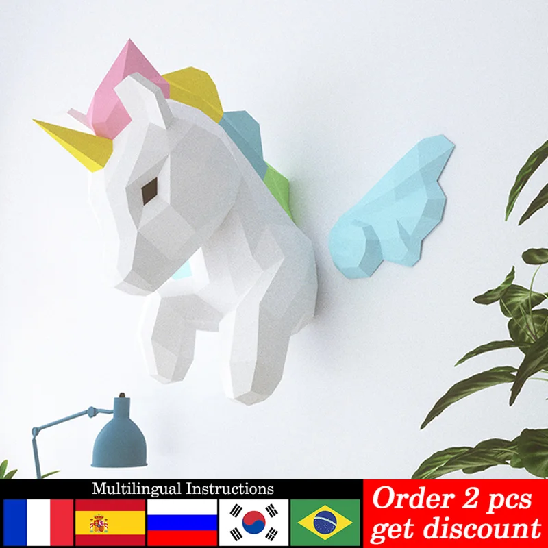 Rainbow Unicorn Animal Wall De - Art Craft Center recensie en prijs