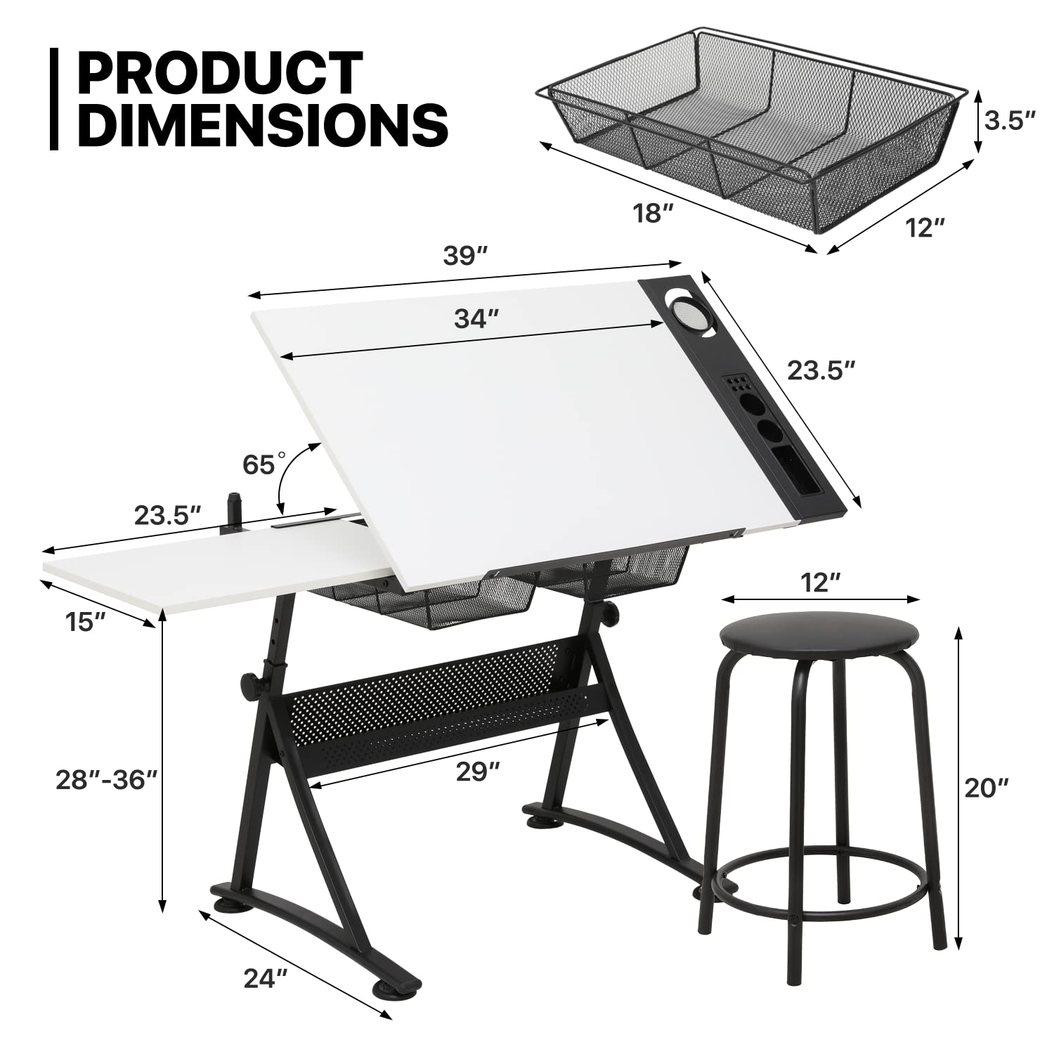 Art Deco Drafting Table, Heigh - Art & Craft Paper For Kids recensie en prijs