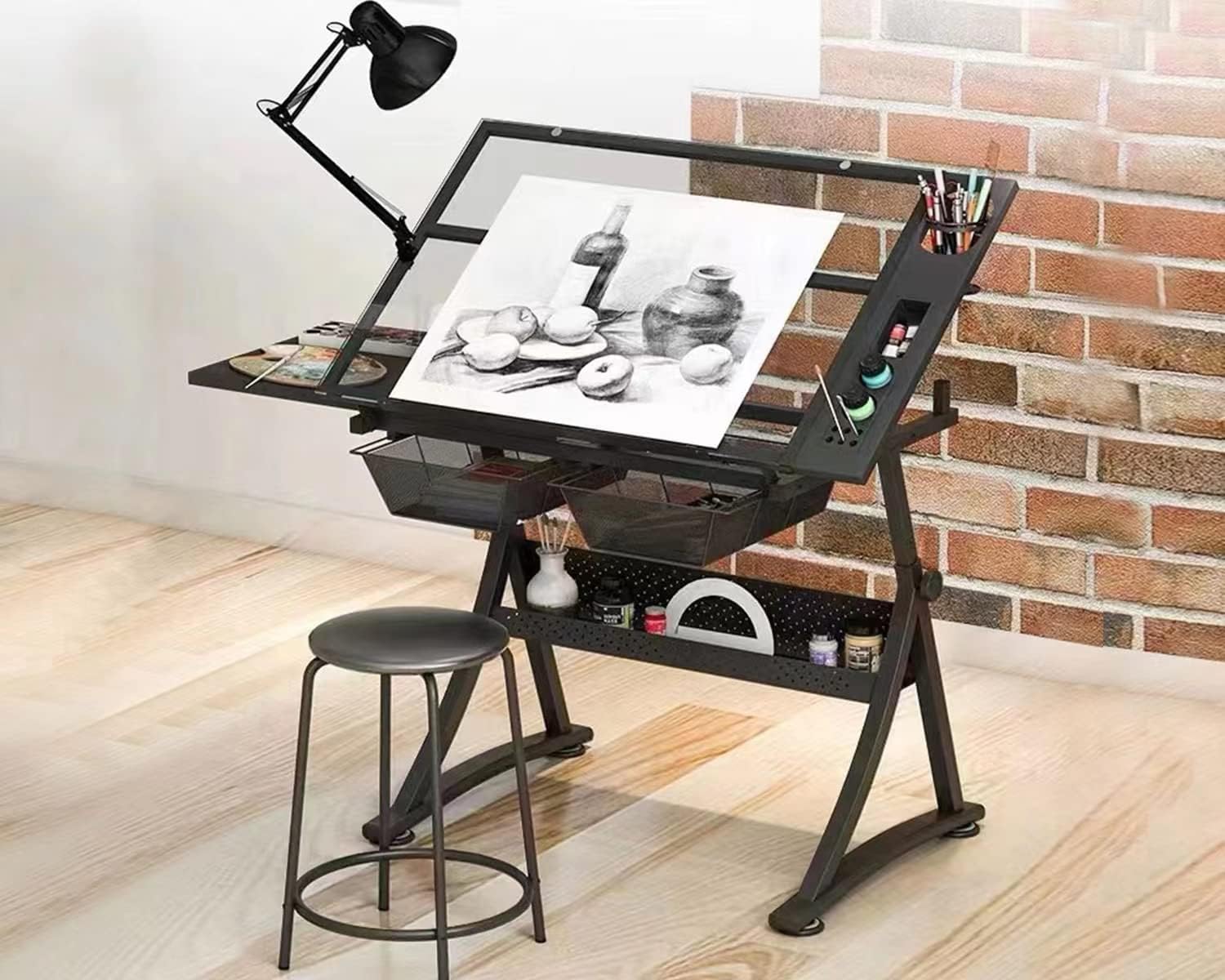 Glass Drafting Table Art Desk  - Art And Craft Studio recensie en prijs