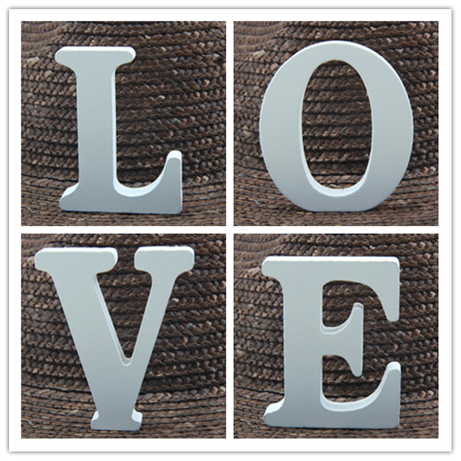 1pc 8CM White Wooden Letter En - Art Craft And Design recensie en prijs