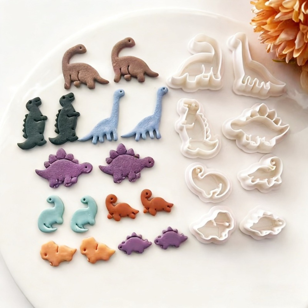 8pcs Cute Dinosaur Clay Cutter - Dinosaur And Craft recensie en prijs