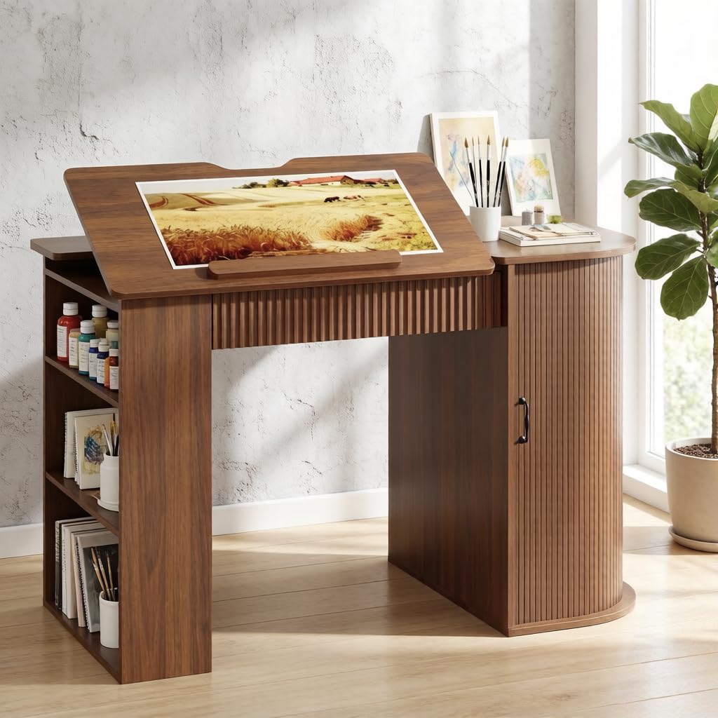 Drafting Table with Storage Ca - Art Craft Us recensie en prijs