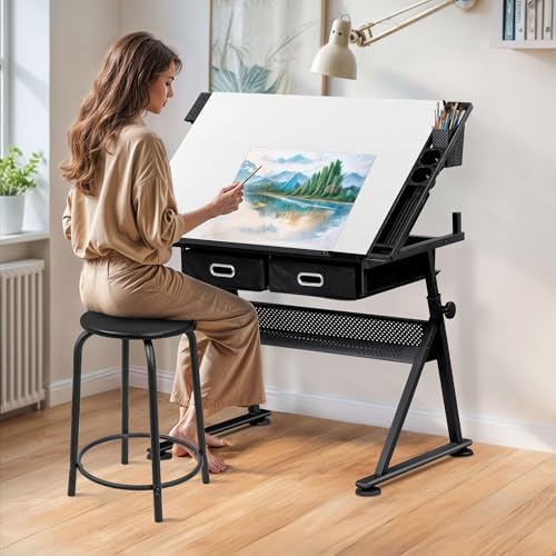 Drafting Table Drawing Desk w/ - Art Craft Us recensie en prijs