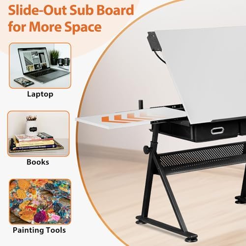 Drafting Table Drawing Desk w/ - Art Craft Us recensie en prijs
