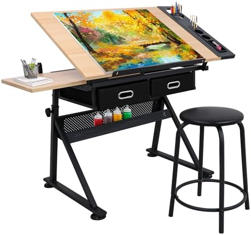 Adjustable Height Drafting Des - Art Craft Wood recensie en prijs