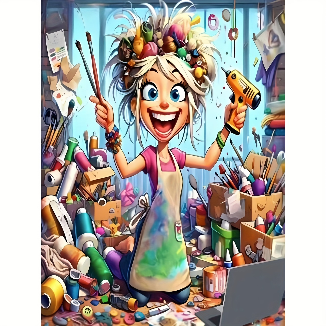 5D DIY Cartoon Craft Lass Diam - Art And Craft Studio recensie en prijs