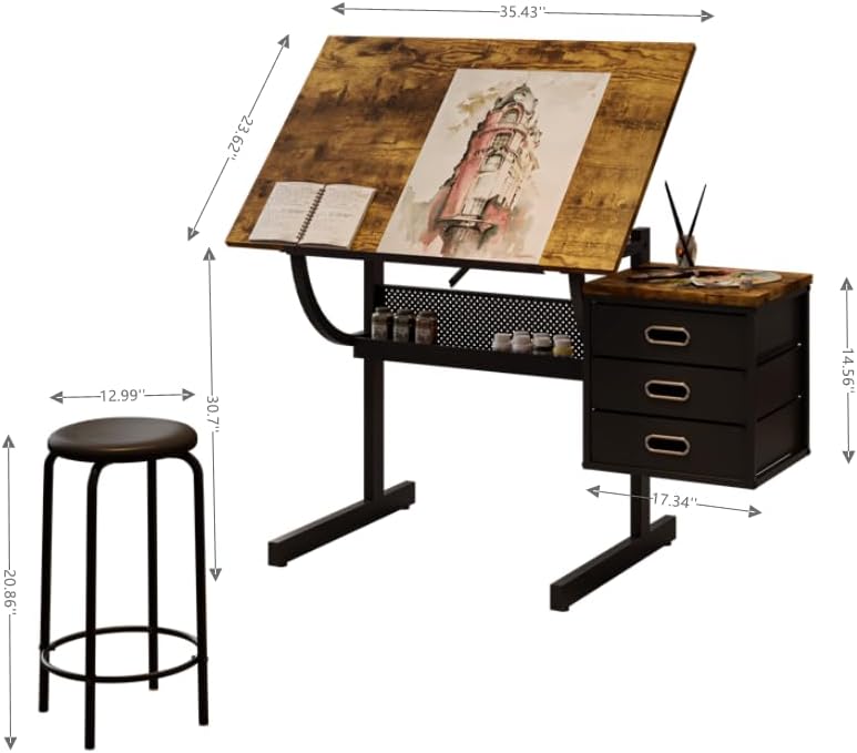 Adjustable Art Desk with Stora - Art & Craft Paper For Kids recensie en prijs